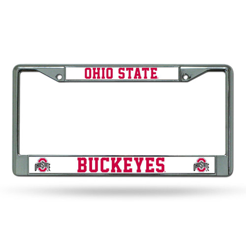 Ohio State Buckeyes Rico Chrome License Plate Frame