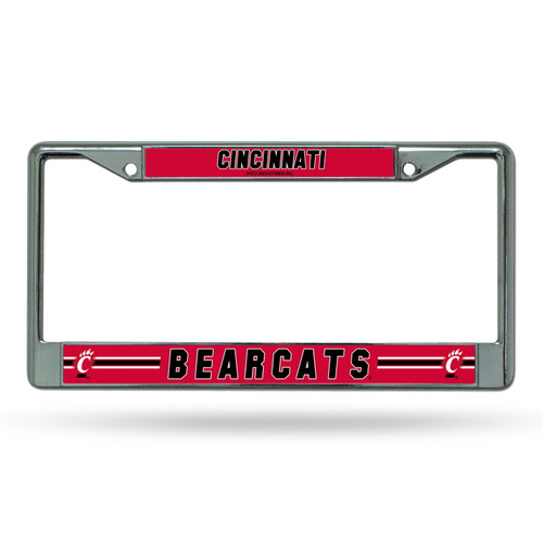 Cincinnati Bearcats Silver Chrome License Plate Frame