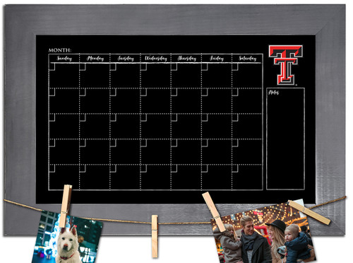 Texas Tech Red Raiders Monthly Chalkboard with Frame