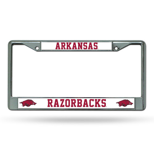 Arkansas Razorbacks Chrome License Plate Frame