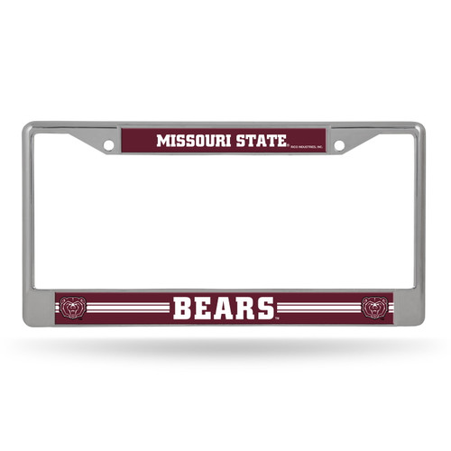 Missouri State Bears Silver Chrome License Plate Frame