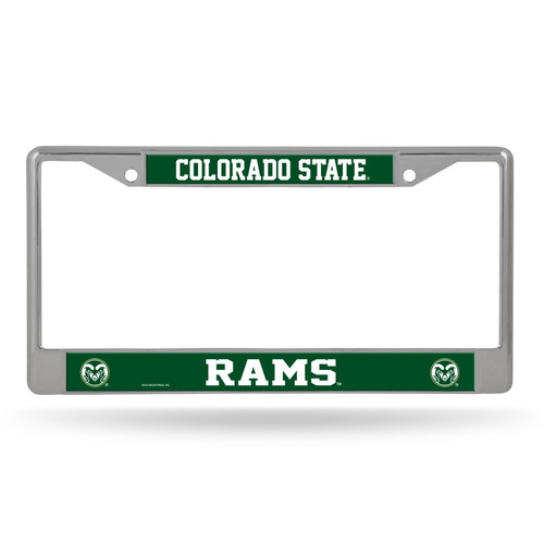 Colorado State Rams Silver Chrome License Plate Frame