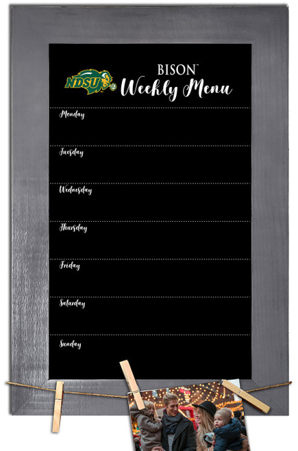North Dakota State Bison Weekly Menu Chalkboard with Frame