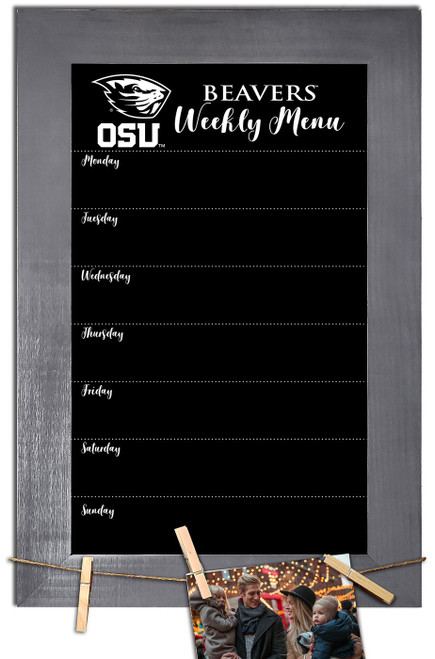 Oregon State Beavers Weekly Menu Chalkboard with Frame