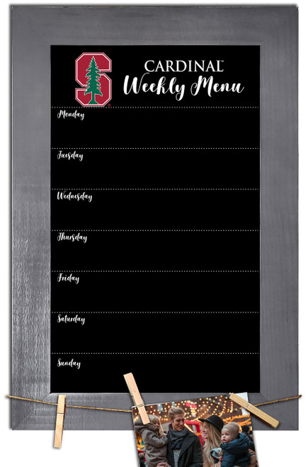 Stanford Cardinal Weekly Menu Chalkboard with Frame