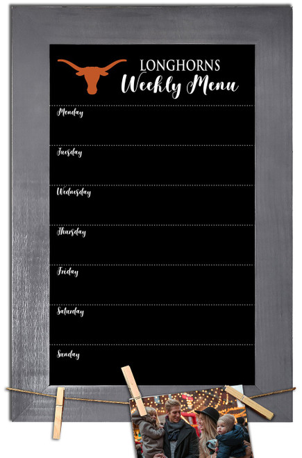 Texas Longhorns Weekly Menu Chalkboard with Frame