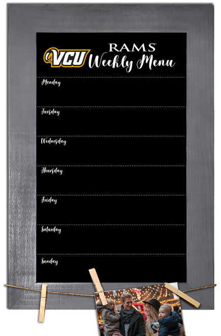 Virginia Commonwealth Rams Weekly Menu Chalkboard with Frame