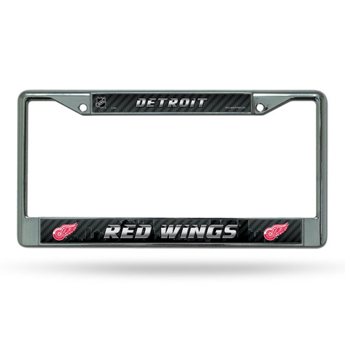 Detroit Red Wings Silver Chrome License Plate Frame