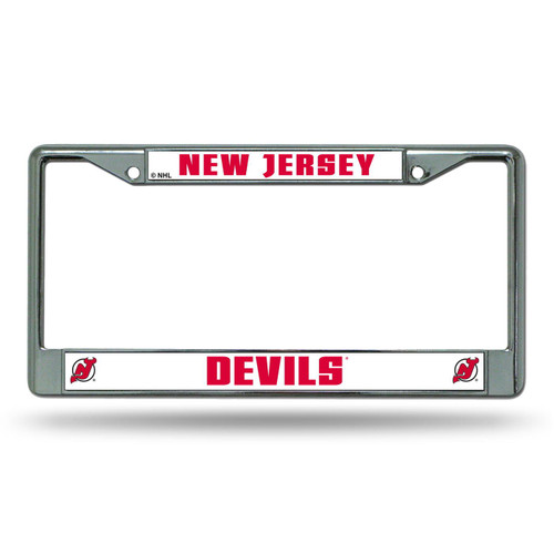 New Jersey Devils Laser Black License Plate Frame - Sports Unlimited