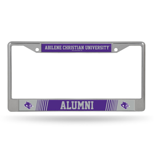 Abilene Christian Wildcats Alumni Silver Chrome License Plate Frame