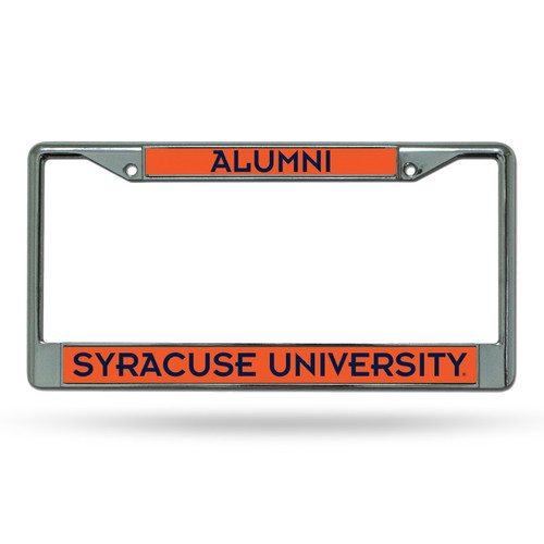 Syracuse Orange Alumni Silver Chrome License Plate Frame