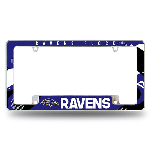Baltimore Ravens Wave Chrome License Plate Frame