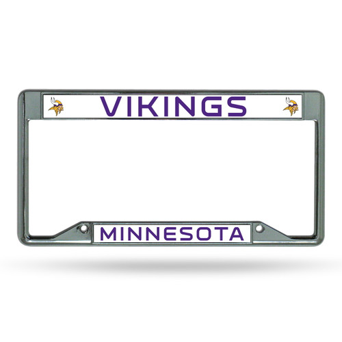 Minnesota Vikings Inverted Chrome License Plate Frame
