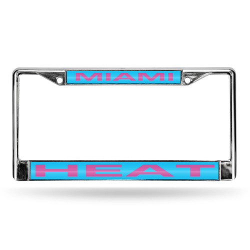 Miami Heat Chrome Laser License Plate Frame
