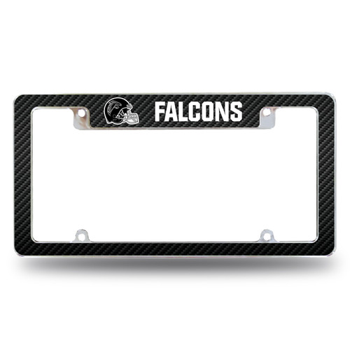 Atlanta Falcons Helmet Logo All Over Chrome License Plate Frame