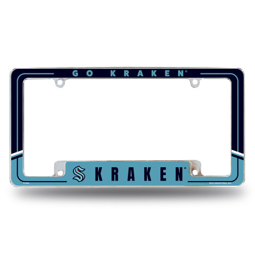 Seattle Kraken Two-Tone Chrome License Plate Frame