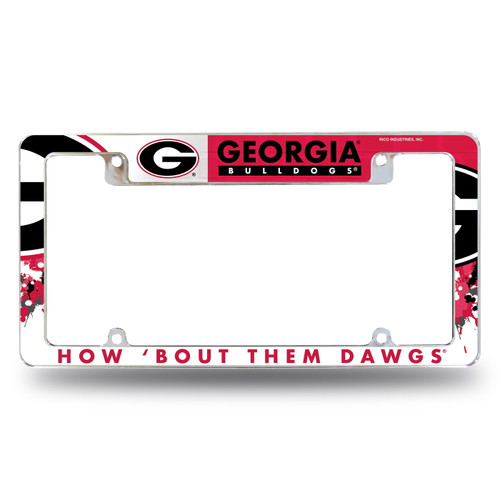 Georgia Bulldogs All Over Chrome License Plate Frame