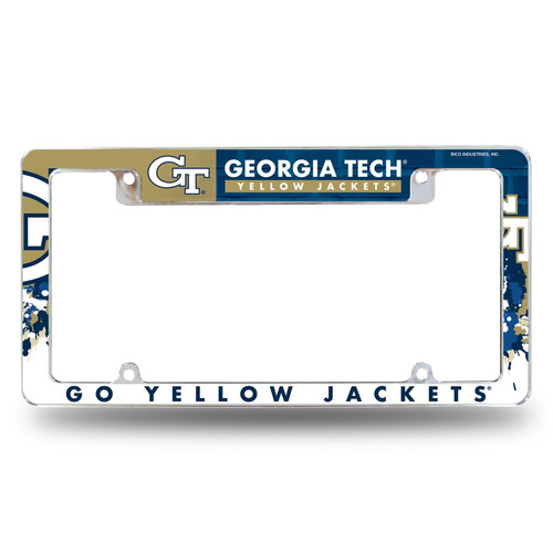 Georgia Tech Yellow Jackets All Over Chrome License Plate Frame