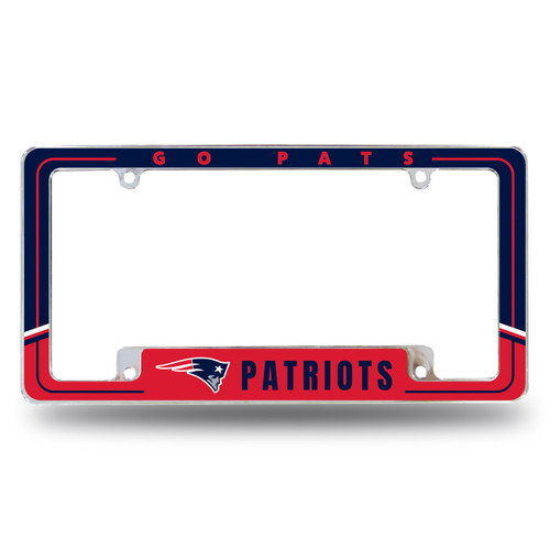 New England Patriots Two-Tone Chrome License Plate Frame
