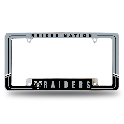 Las Vegas Raiders Two-Tone Chrome License Plate Frame