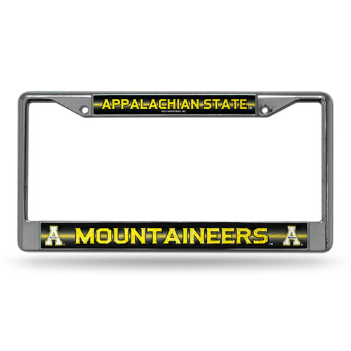 Appalachian State Mountaineers Chrome Glitter License Plate Frame