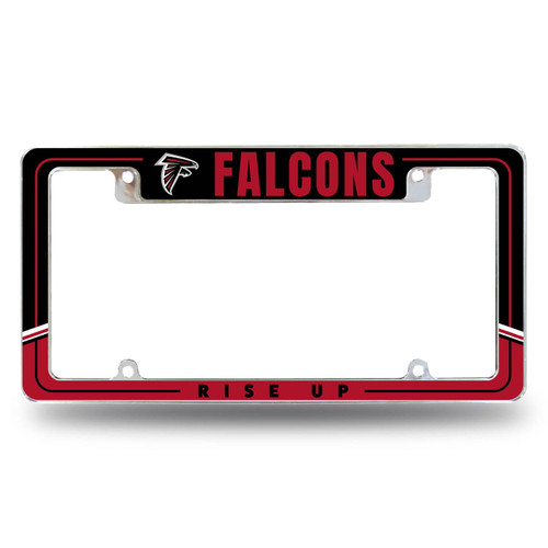 Atlanta Falcons Two-Tone Chrome License Plate Frame