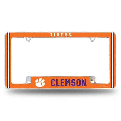 Clemson Tigers Alternate Chrome License Plate Frame