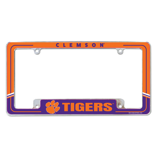 Clemson Tigers Two-Tone Chrome License Plate Frame
