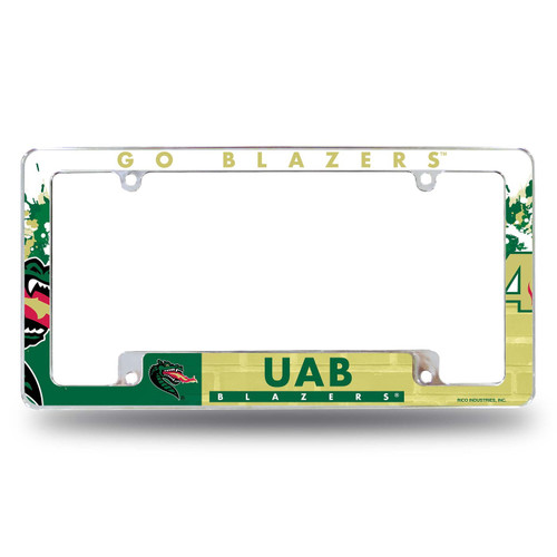 UAB Blazers All Over Chrome License Plate Frame