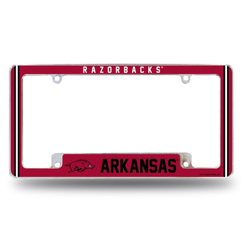 Arkansas Razorbacks Alternate Chrome License Plate Frame