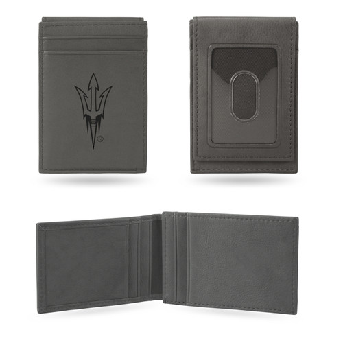 Arizona State Sun Devils Gray Laser Engraved Front Pocket Wallet