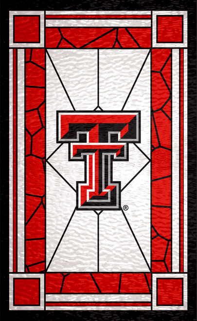 Texas Tech Red Raiders 11" x 19" Stained Glass Sign