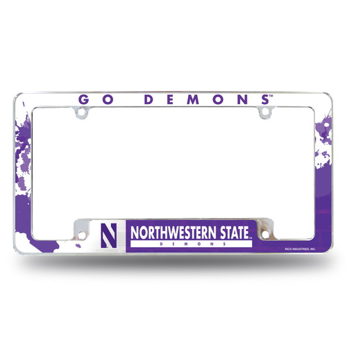 Northwestern State Demons All Over Chrome License Plate Frame
