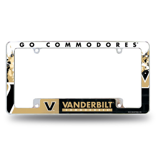 Vanderbilt Commodores All Over Chrome License Plate Frame