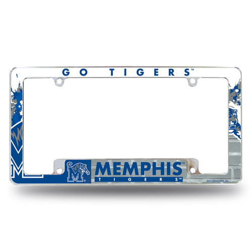Memphis Tigers All Over Chrome License Plate Frame