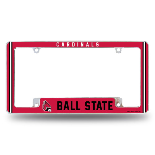Ball State Cardinals Alternate Chrome License Plate Frame