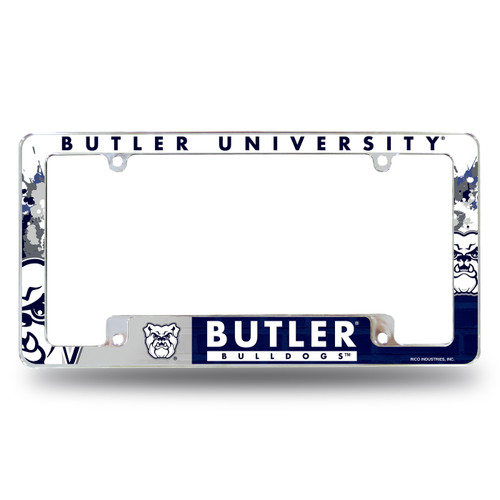Butler Bulldogs All Over Chrome License Plate Frame