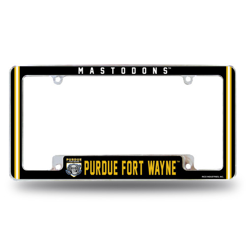 Purdue Fort Wayne Mastodons All Over Chrome License Plate Frame