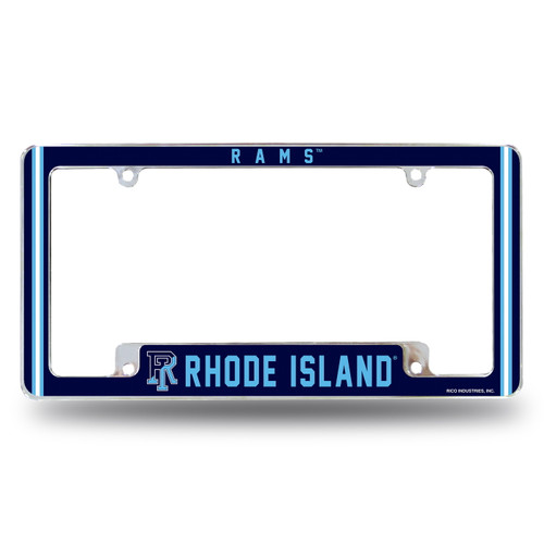 Rhode Island Rams All Over Chrome License Plate Frame