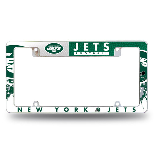 New York Jets All Over Chrome License Plate Frame