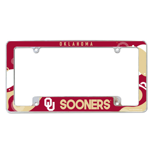 Oklahoma Sooners Wave Chrome License Plate Frame
