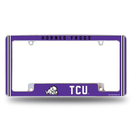 Texas Christian Horned Frogs Alternate Chrome License Plate Frame