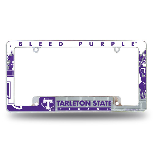 Tarleton State Texans All Over Chrome License Plate Frame