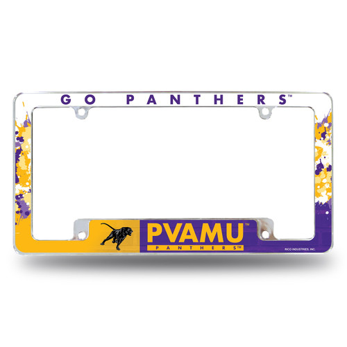 Prairie View A&M Panthers All Over Chrome License Plate Frame