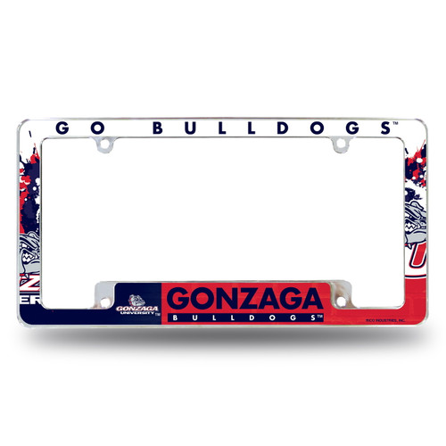 Gonzaga Bulldogs All Over Chrome License Plate Frame