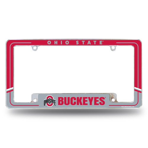 Ohio State Buckeyes Two-Tone Chrome License Plate Frame