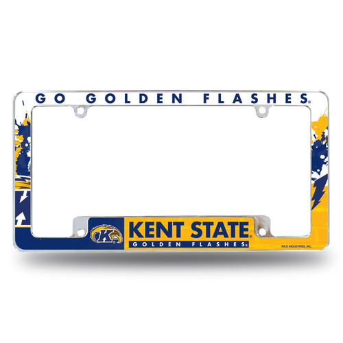 Kent State Golden Flashes All Over Chrome License Plate Frame