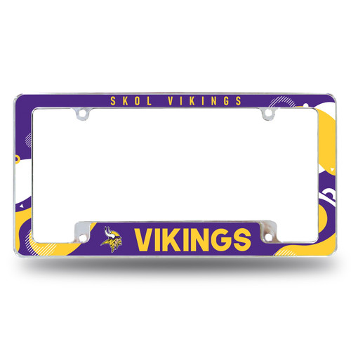 Minnesota Vikings Wave Chrome License Plate Frame