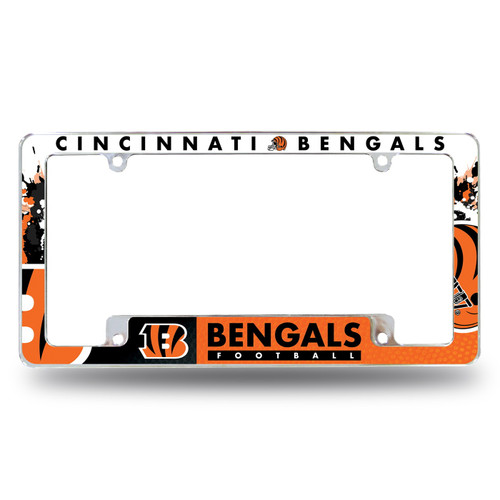 Cincinnati Bengals All Over Chrome License Plate Frame