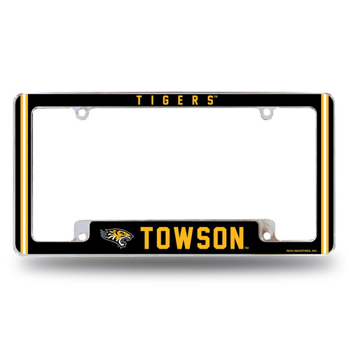 Towson Tigers All Over Chrome License Plate Frame